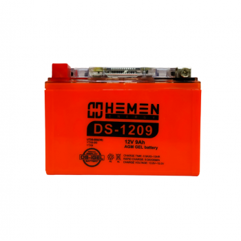 Аккумулятор 12В 9Ач HEMEN ENERGY DS1209 UTX9-BS(DS) (дисплей, гелевый) 150х87х107мм (прямая полярность)